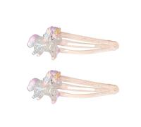 Itkcozcg Lot de 2 pinces à cheveux scintillantes pour filles - Motif papillon et cupcake - Accessoires à cheveux pour anniversaire d'enfant