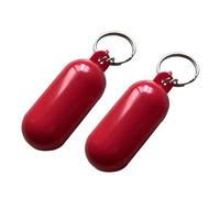 Itkcozcg Lot de 2 porte-clés flottants à haute flottabilité pour sports nautiques pour bateau, voile, accessoire de porte-clés, Rouge, Single float size 6.5cm*2.5cm