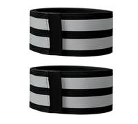 Itkcozcg Lot de 2 sangles réfléchissantes pour pantalon de cyclisme - Bandes élastiques - Pour le sport et la nuit - Pour améliorer les sangles de jambe réglables