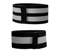 Itkcozcg Lot de 2 sangles réfléchissantes pour pantalon de cyclisme - Bandes élastiques - Pour le sport et la nuit - Pour améliorer les sangles de jambe réglables