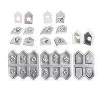 Itkcozcg Lot de 3 moules creux en silicone pour pâtisserie créative et décoration de gâteaux artistiques, idéal pour les anniversaires et les célébrations