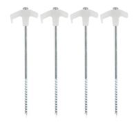 Itkcozcg Lot de 4/8/10 piquets de tente fluorescents à long filetage à vis pour auvents, campings, etc