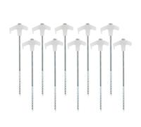 Itkcozcg Lot de 4/8/10 piquets de tente fluorescents à long filetage à vis pour auvents, campings, etc