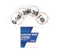 Itkcozcg Lot de 4 cordes de basse acoustiques hexagonales en alliage d'acier au carbone 40 60