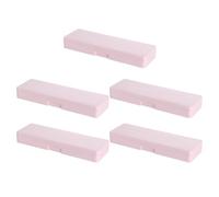 Itkcozcg Lot de 5 trousses à crayons pratiques - Petite boîte de rangement pour fournitures scolaires pour artistes, leger, Single size 19.5x6.5x2.5cm