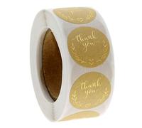 Itkcozcg Lot de 500 autocollants de remerciement / rouleau de couronne, enveloppes cadeaux, biscuits, accessoires pour emballage de carte de Nouvel An, décoration pour sacs