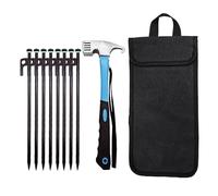 Itkcozcg Lot de 8 piquets de tente fluorescents en acier pour camping