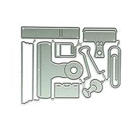 Itkcozcg Matrices de découpe en métal pour documents, dossiers, gaufrage, puzzle, petit bureau, outils combinés en acier au carbone