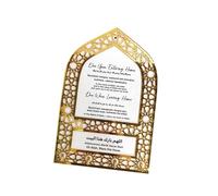 Itkcozcg Mihrab Designs Crochet décoratif avec traduction anglaise de bénédiction pour entrée de maison