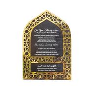 Itkcozcg Mihrab Designs Crochet décoratif avec traduction anglaise de bénédiction pour entrée de maison