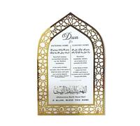 Itkcozcg Mihrab Designs Crochet décoratif avec traduction anglaise de bénédiction pour entrée de maison