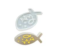 Itkcozcg Moules en silicone en forme de poisson en forme de créature marine pour bougeoir, porte-bougies, résine époxy, moules en silicone pour ciment et gypse