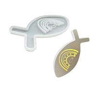 Itkcozcg Moules en silicone en forme de poisson en forme de créature marine pour bougeoir, porte-bougies, résine époxy, moules en silicone pour ciment et gypse