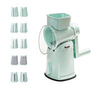 Itkcozcg Outil de découpe ergonomique à manivelle avec interchangeable pour une préparation rapide des repas, économise de l'espace de stockage, outil de hachage