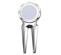 Itkcozcg Outil de divot de golf, avec marqueur de balle, fourche de réparation multifonction en alliage de zinc, outil de divot de golf, fourche de divot de golf, marqueur de balle