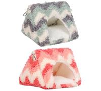 Itkcozcg Perchoir pour oiseaux - Tente de lit pour perroquets, conures, perruches, couverture en fourrure pour petits et grands perroquets