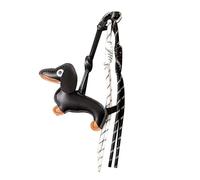 Itkcozcg Porte-clés décoratif unique en polyuréthane et alliage en forme de teckel pour ajouter une touche de plaisir à n'importe quel sac pour femmes et filles, Noir , Egg buckle