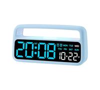 Itkcozcg Réveil numérique avec lumière de nuit - Horloge de bureau électrique avec lumière du jour - Économie de temps - Pour le salon et le bureau