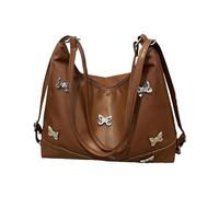 Itkcozcg Sac à bandoulière élégant en polyuréthane avec design distinctif - Convient aux femmes qui ne sont pas conventionnelles - Sac à bandoulière polyvalent, marron