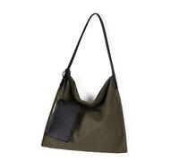 Itkcozcg Sac à bandoulière multifonction en toile texturée, espace de rangement généreux, esthétique coréenne, sac à main sous les bras, sac à main de travail, sac à main de bureau pour femme, Vert