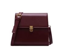 Itkcozcg Sac à main tendance, sac carré pour femme, sac à bandoulière en cuir PU, sac à bandoulière tendance, sac à main coréen et sac à main, bordeaux, Size reference picture