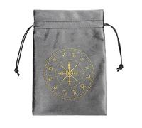 Itkcozcg Sac de cartes de jeu de société avec cordons de serrage - Sac en flanelle - Pochette à bijoux - Organisateurs d'oracles - Fournitures de sorcellerie - Tarot et pochettes avec cordons de