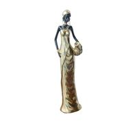 Itkcozcg Sculpture africaine inspirée de la culture africaine en résine pour ajouter de l'exotique au salon ou au bureau