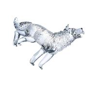 Itkcozcg Sculpture d'animal de collection en cristaux - Figurine de loup hurlant - Statue de loup hurlant pour les amateurs d'art