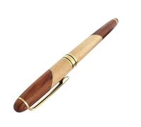 Itkcozcg Stylo à bille en bois avec clip en métal, stylo de signature, pour écrire, journal, bureau, école