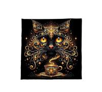 Itkcozcg Tapis de méditation sur le thème occulte pour les méditations rituelles et spirituelles - Tissu de divination antidérapant en velours