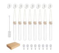 Itkcozcg Vase à essai élégant en acrylique pour la propagation de l'eau et les arrangements floraux, économie d'espace, décoration murale, vase tube à essai mural