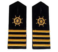 Itkcozcg Vêtements accessoires, Épaulettes d'épaule Rayures Uniforme de Sécurité Accessoires Capitaine Professionnel Garde Épaulettes Capitaine, Fourar Gouvernail #, Size reference picture