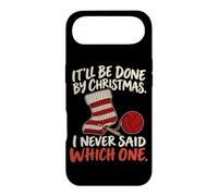 It'll Be Done by Christmas Funny Crochet and Knitting Joke Coque pour iPhone Air