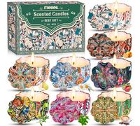 ITMNMNL Bougie Parfumées 8 Bougies Parfumées,Bougie Parfumée,Bougies Parfumée,Coffret Bougies Parfumées Cadeau,Coffret Bougie Soja Naturel en Portable,Bougie Parfumées Cadeau pour Fête des Mères,Noël