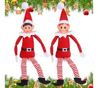ITMNMNL Elfe Noël 2 pièces Poupée de Noël Elfe coquine Décoration - 43 cm