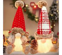 ITMNMNL GNOME de Noel Lumineux 2 Pcs Lutin de Noël,Décoration de Noël,Noel Decoration Decoration GNOME Décorations de Noël Lutins de Noel pour Halloween,Noël,Thanksgiving,Décoration de Noel