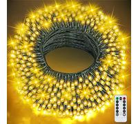 ITMNMNL Guirlande Lumineuse 40M,400 LEDBlanc Chaud Sapin de Noël 8 Modes de Minuterie Étanche Decoration Noel Exterieur et Interieur IP44 Fête Mariage Arbre Christmas,Nouvel An,Terrasse Fil Vert