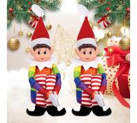 ITMNMNL Lutin Farceur de Noel,Figurine Ludique en Forme d’Elfe 43 cm,Lutin Farceur,Lutins Farceurs Couleur avec Corps Souple et Elfe Pliable,Elfes Colorés,Elfe Coquin,Décorations de Décoration