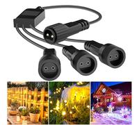 ITMNMNL Rallonge Guirlande Exterieure, Connecteur Guirlande Exterieur 27cm, 1 à 3 Répartiteur de Guirlande Lumineuse, Connecteur Guirlande Lumineuse Noel, Etanche IP65, Rallonge de Guirlande