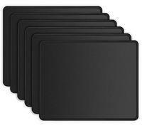ITNRSIIET Lot de 6 tapis de souris carrés avec bords cousus, texturés de qualité supérieure, lavables avec base en caoutchouc antidérapant, pour ordinateur portable, ordinateur, PC, 260 x 210 x 3 mm,