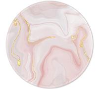 ITNRSIIET Tapis de Souris avec Bords Cousus - Tapis de Souris de qualité supérieure texturé - Imperméable - pour Ordinateur Portable, PC, Bureau - Accessoires de Bureau - Rose pâle marbré doré