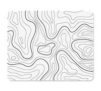 ITNRSIIET Tapis de souris avec bords cousus texturé de qualité supérieure - Fonctionnement précis - Imperméable - Lavable - Base en caoutchouc antidérapant - 25,4 x 21,3 x 0,3 cm - Contour