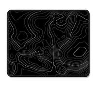 ITNRSIIET Tapis de souris avec bords cousus texturé de qualité supérieure - Fonctionnement précis - Imperméable - Lavable - Base en caoutchouc antidérapant - 25,4 x 21,3 x 0,3 cm - Contour