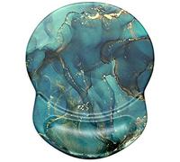 ITNRSIIET Tapis de Souris avec Repose-Poignet en Gel, Confort avec Repose-Poignet Ergonomique, Base en PU antidérapant, pour Ordinateur et Ordinateur Portable,Encre Abstraite Tempera