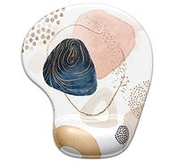 ITNRSIIET Tapis de Souris avec Repose-Poignet en Gel, Confort avec Repose-Poignet Ergonomique, Base en PU antidérapant, pour Ordinateur et Ordinateur Portable,Esthétique Boho