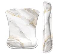 ITNRSIIET Tapis de souris ergonomique avec repose-poignet antidérapant en mousse à mémoire de forme - Soulagement de la douleur - Compatible PC et ordinateur portable, gaming