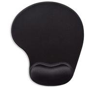 ITNRSIIET Tapis de souris ergonomique avec repose-poignet en gel, surface lisse, base antidérapante en polyuréthane, fournitures de bureau confortables, soulagement de la douleur, 24,1 x 20,3 cm, noir