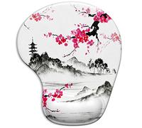 ITNRSIIET Tapis de Souris Ergonomique avec Repose-Poignet en Gel, Surface Lisse, Base antidérapante en polyuréthane, Fournitures de Bureau Confortables, soulagement de la Douleur, 24,1 x 20,3 cm,