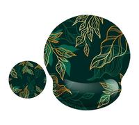 ITNRSIIET Tapis de souris ergonomique avec repose-poignet - Surface lisse - Base en caoutchouc antidérapante - Confortable - Soulage la douleur - 24,9 x 23,1 cm - Feuille