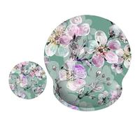 ITNRSIIET Tapis de souris ergonomique avec repose-poignet - Surface lisse - Base en caoutchouc antidérapante - Fournitures de bureau confortables - Soulage la douleur - 24,9 x 23,1 cm - Beau motif